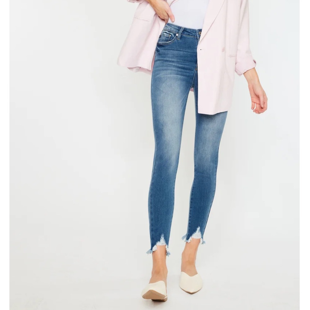 Kancan Medium Wash Maria High Rise Ankle Skinny Jeans